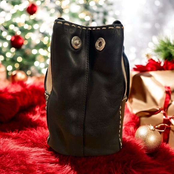 PRADA City Stitched Beige Canvas Hand-Stitched Leather, Double Zipped Tote - Picture 9 of 17